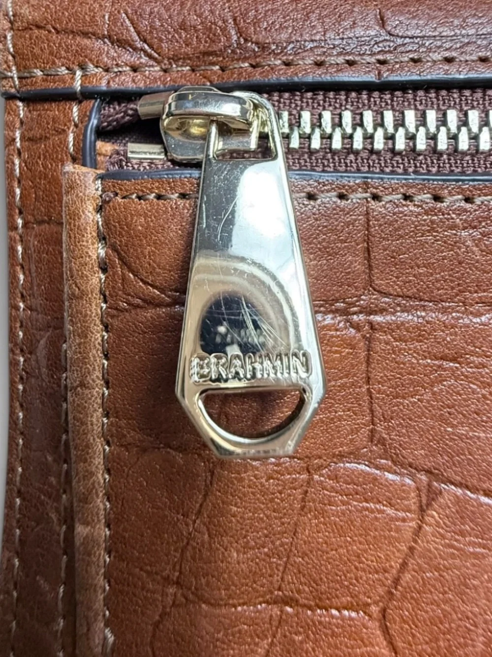 Brahmin Ady Tan Tidewell Slim Leather Wallet‎ OS
